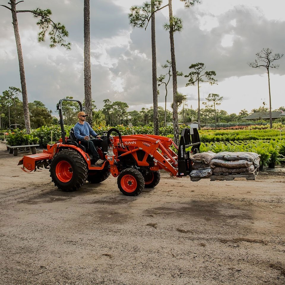 Kubota LX2620SUHSD tractor package with LA535 loader and Land Pride implements in Kansas